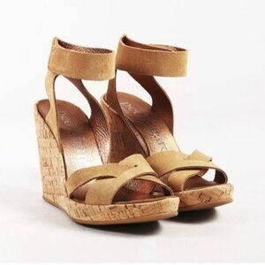 Pedro Garcia Wedge Sandal - Tan Heels - Spring Sandals - Platform Wedges - Wedge